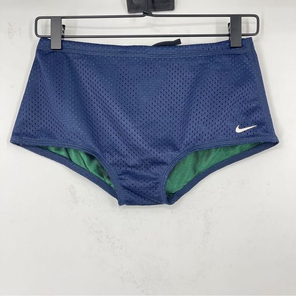 Nike Men’s Poly Mesh Drag Brief Swim Suit – Green/Blue – Size 28 (NWT) - Picture 3 of 11